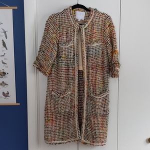Never Worn Rainbow Tweed Coat